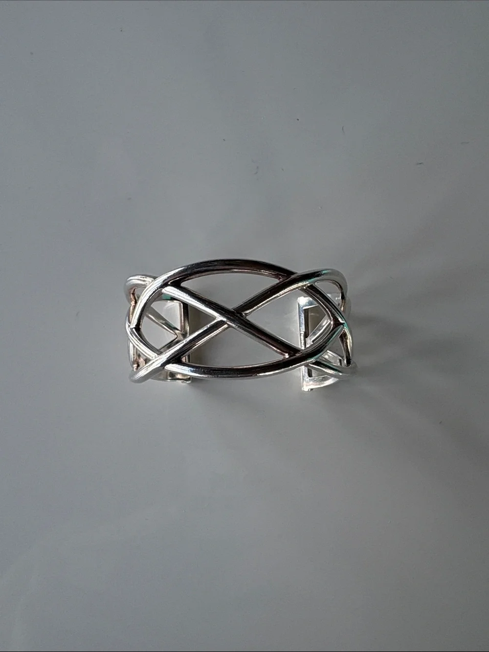 Tiffany & Co. sterling silver woven Celtic knot cuff